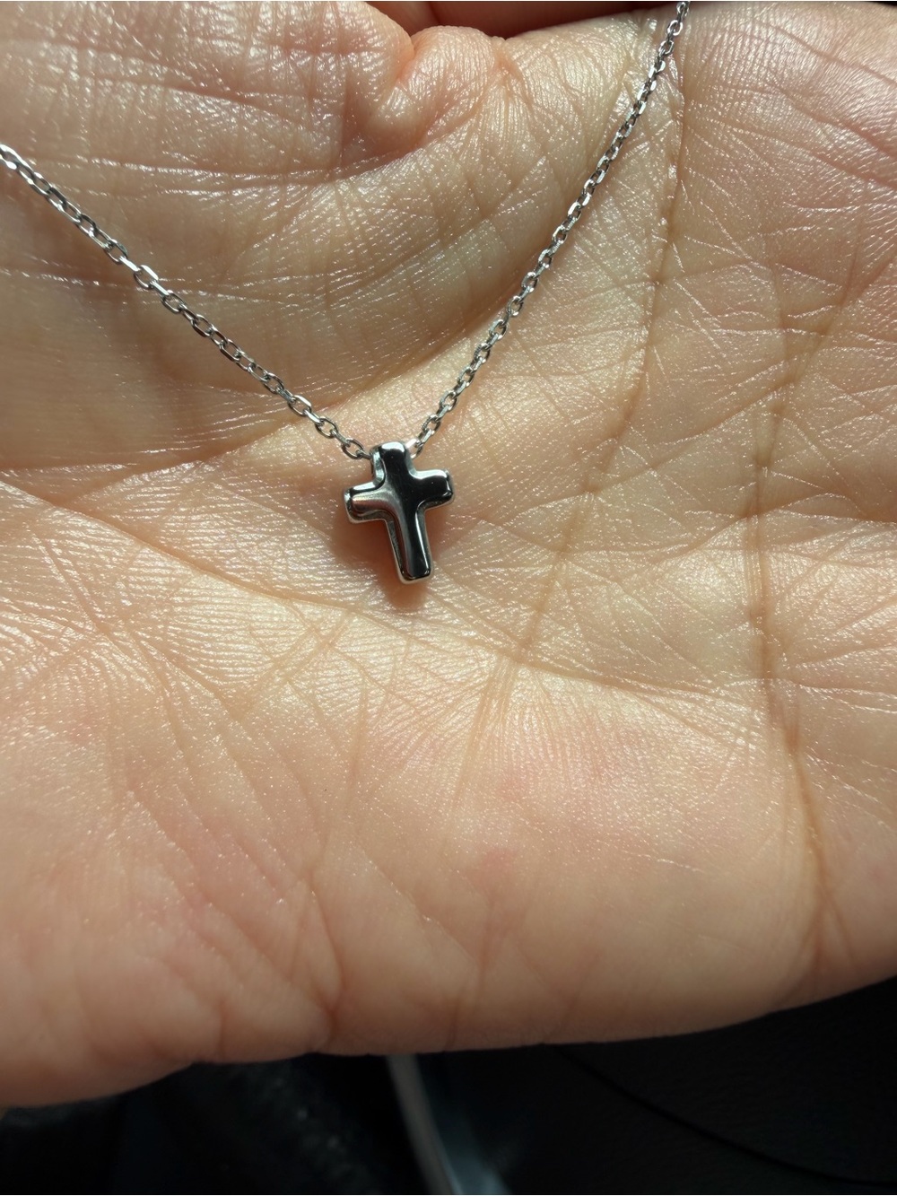 Waterproof Stainless Steel Cross Necklace Tiny Cross